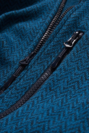 Herren - Sweatjacke - blau / schwarz