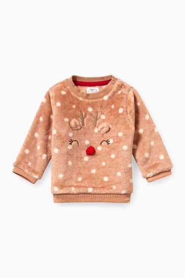 Baby: meisjes - Baby-outfit - 2-delig - lichtbruin