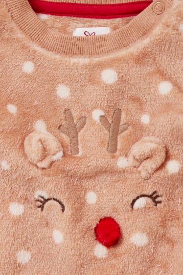 Baby: meisjes - Baby-outfit - 2-delig - lichtbruin
