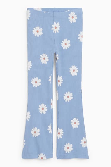 Children - Leggings - floral - blue