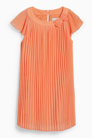 Bambine - Vestito plissé - arancione