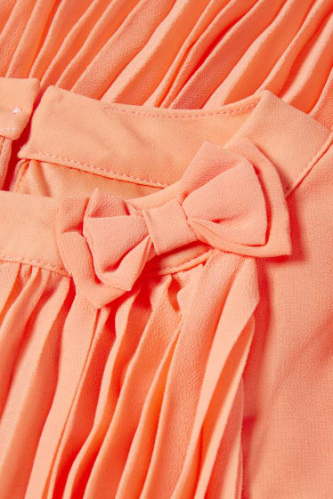 Bambine - Vestito plissé - arancione