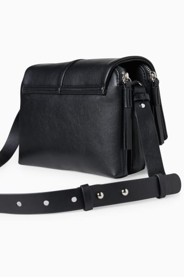 Mujer - Bolso bandolera - polipiel - negro