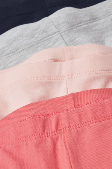 Kinderen: meisjes - Set van 4 - legging - licht grijs-mix