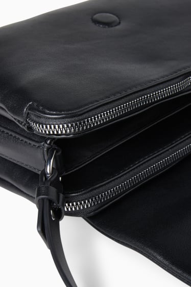 Mujer - Bolso bandolera - polipiel - negro