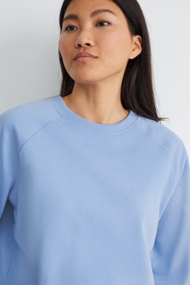 Damen - Basic-Sweatshirt - hellblau