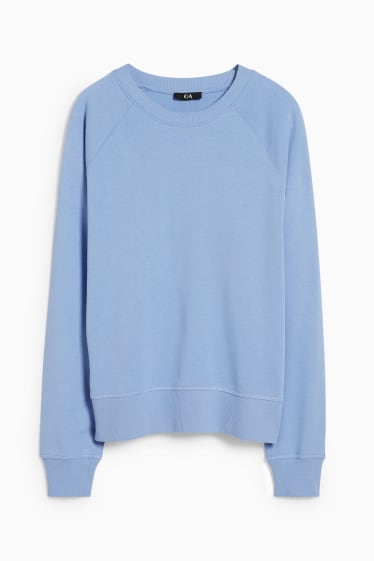 Dames - Basic-sweatshirt - lichtblauw