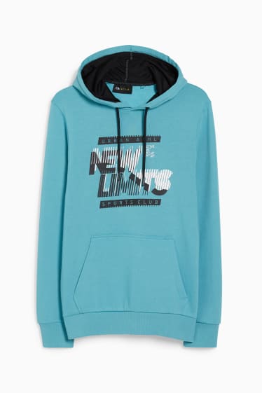 Men - Hoodie  - turquoise