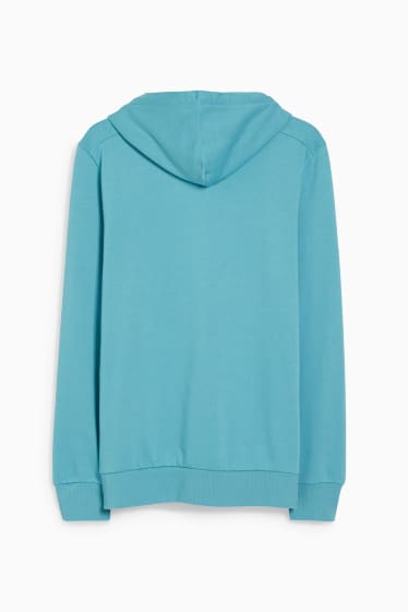 Hommes - Sweat à capuche  - turquoise