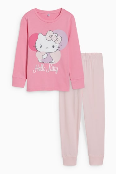 Children Girls - Hello Kitty - pyjamas - 2 piece - pink