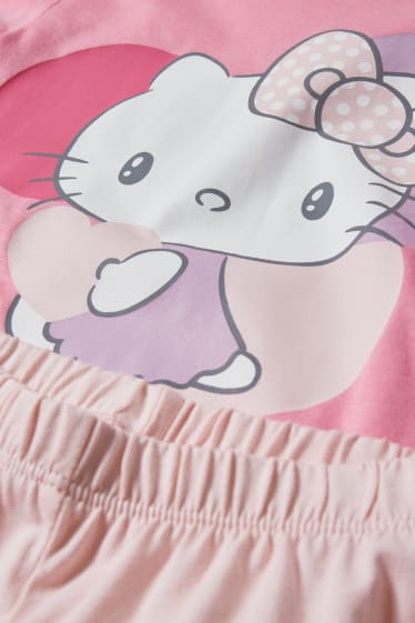 Copii - Hello Kitty - pijama - 2 piese - roz