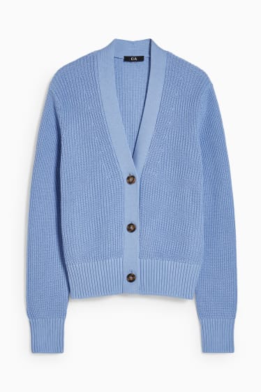 Damen - Strickjacke - hellblau