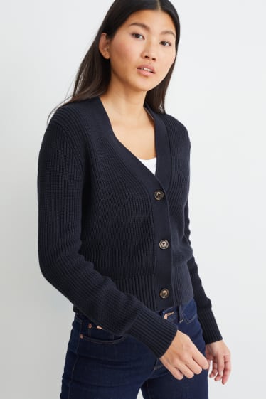 Damen - Strickjacke - dunkelblau