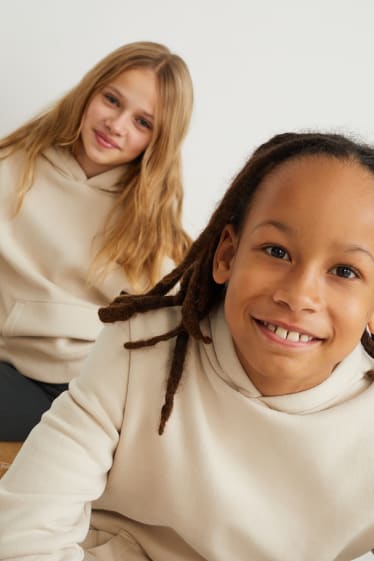 Enfants - Sweat à capuche - genderneutral - gris clair