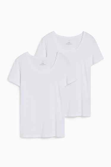 Femmes - Lot de 2 - T-shirt - blanc