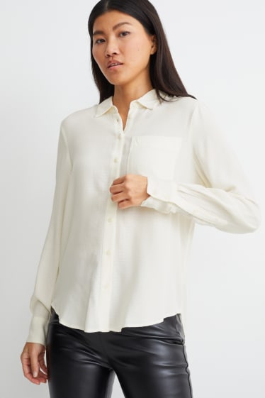 Donna - Blusa - bianco crema