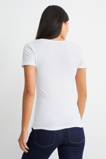 Damen - Multipack 2er - T-Shirt - weiß