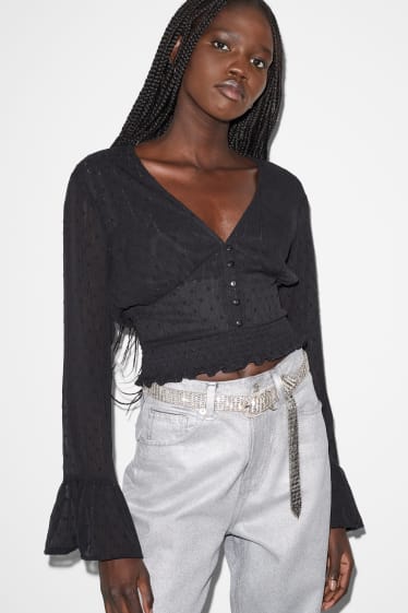 Femmes - Ceinture - brillante - argent