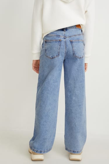 Enfants filles - Wide leg jean - jean bleu clair