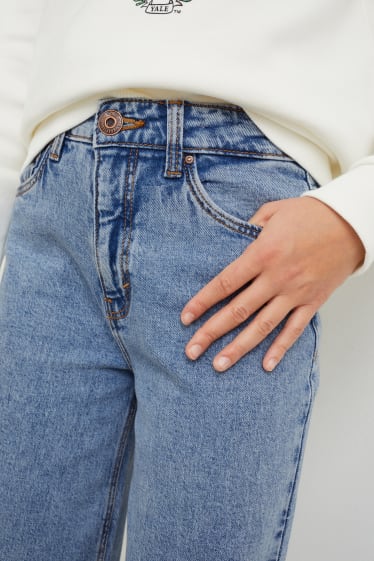 Kinderen - Wide leg jeans - jeanslichtblauw