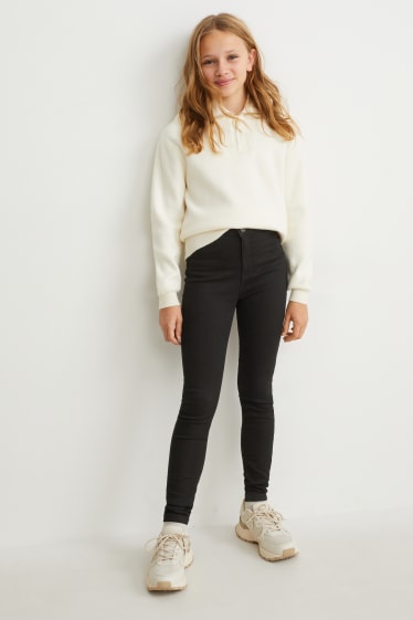 Enfants filles - Jegging jean - noir