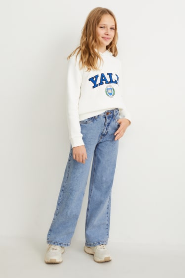 Kinderen - Wide leg jeans - jeanslichtblauw