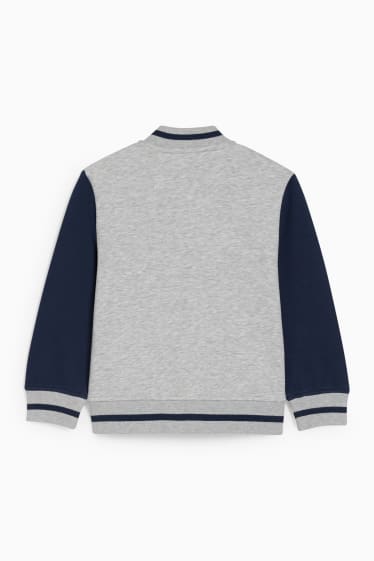 Kinder Jungen - Sweatjacke - hellgrau-melange