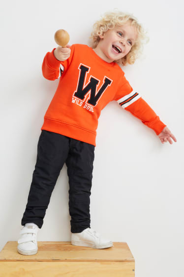 Bambini - Confezione da 2 - felpa e maglia a maniche lunghe - arancio scuro