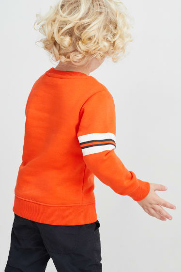 Copii - Multipack 2 buc. - bluză de molton și tricou cu mânecă lungă - portocaliu închis