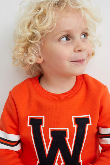 Kinder Jungen - Multipack 2er - Sweatshirt und Langarmshirt - dunkelorange