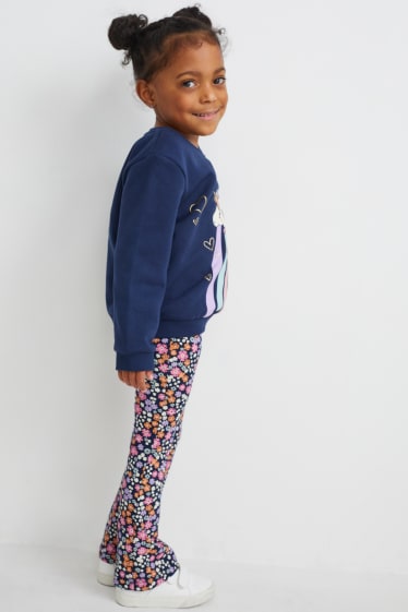 Dzieci - Komplet - bluza i ciepłe legginsy - 2 części - ciemnoniebieski