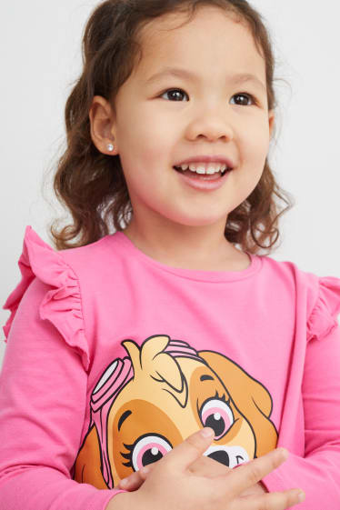 Kinderen: meisjes - Paw Patrol - longsleeve - fuchsiarood