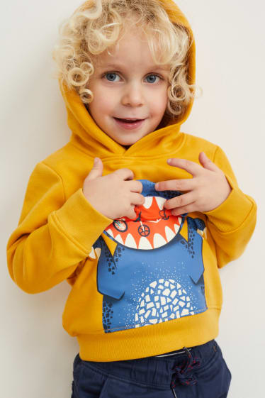 Dzieci - Dino - bluza z kapturem - jasnopomarańczowy