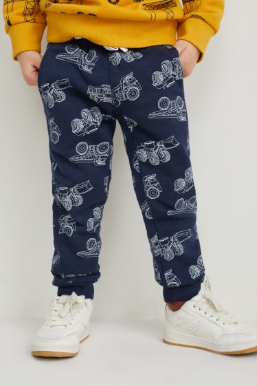 Kinderen - Set van 3 - joggingbroek - donkerblauw