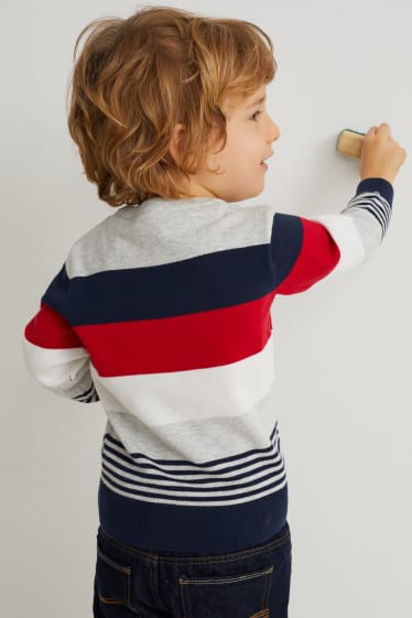 Enfants - Pat' Patrouille - pullover - à rayures - bleu foncé