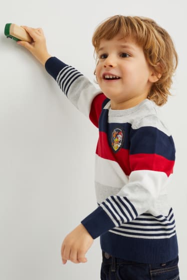 Enfants - Pat' Patrouille - pullover - à rayures - bleu foncé