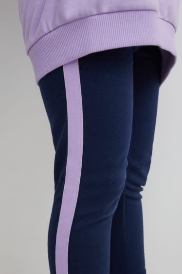Nena - Unicorn - conjunt - vestit de punt de dessuadora amb caputxa i leggings - violeta clar