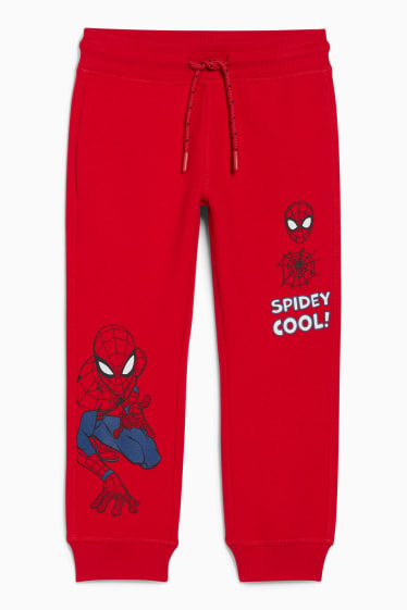 Dětské - Spider-Man - teplákové kalhoty - červená
