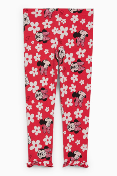 Niños - Minnie Mouse - leggings - de flores - fucsia