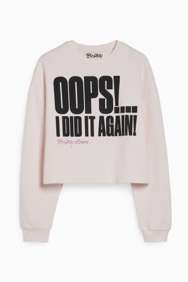 Femmes - CLOCKHOUSE - sweat raccourci - Britney Spears - rose