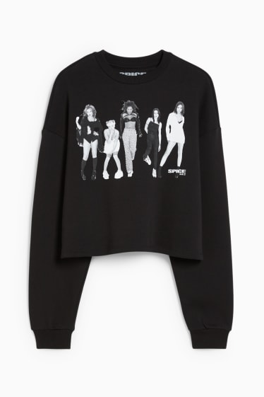 Femmes - CLOCKHOUSE - sweat raccourci - Spice Girls - noir