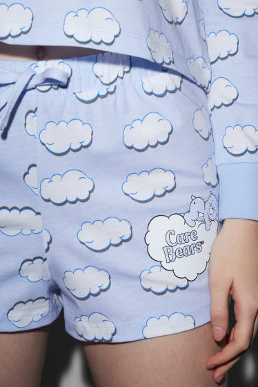 Femmes - Short de pyjama - Bisounours - bleu clair