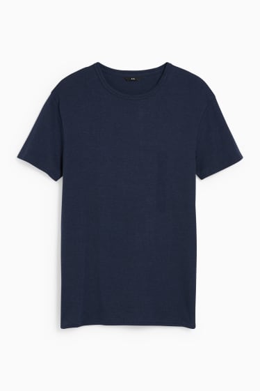 Heren - T-shirt - donkerblauw