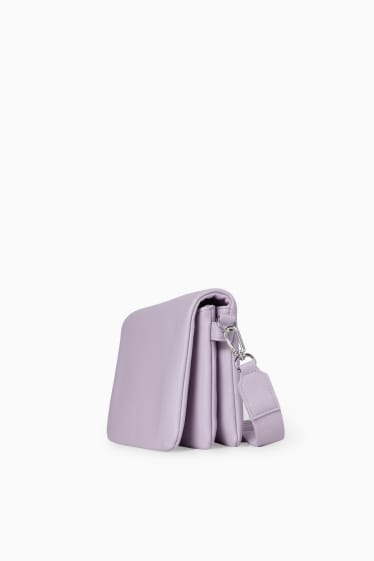 Damen - Kleine Umhängetasche mit abnehmbarem Taschengurt - hellviolett