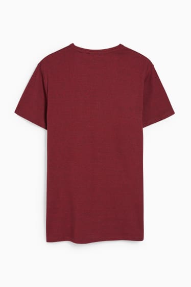 Heren - T-shirt - bordeaux