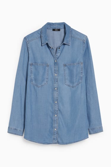 Women - Denim blouse - denim-light blue