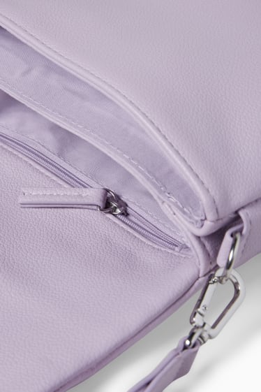 Mujer - Bolso bandolera pequeño con correa extraíble - violeta claro