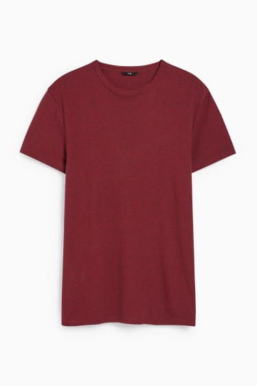 Heren - T-shirt - bordeaux