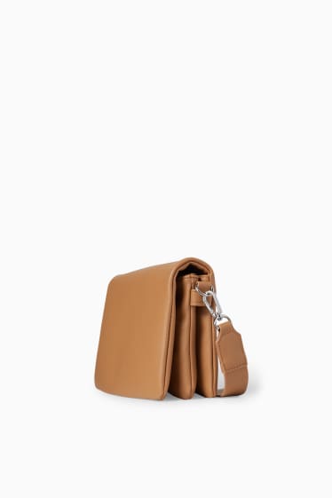 Femmes - Petit sac à bandoulière avec sangle amovible - marron clair