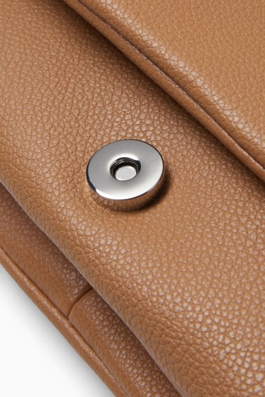 Femmes - Petit sac à bandoulière avec sangle amovible - marron clair